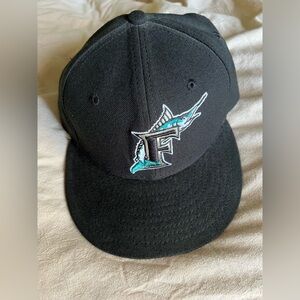 Black Marlins Logo Cap